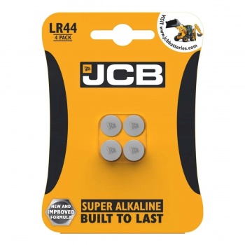 JCB LR44 Alkaline, Pack of 4 Batteries